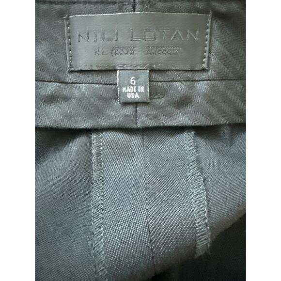 Nili Lotan Christophe Wide Leg Virgin Wool Pants Black Size 6 - Picture 10 of 15